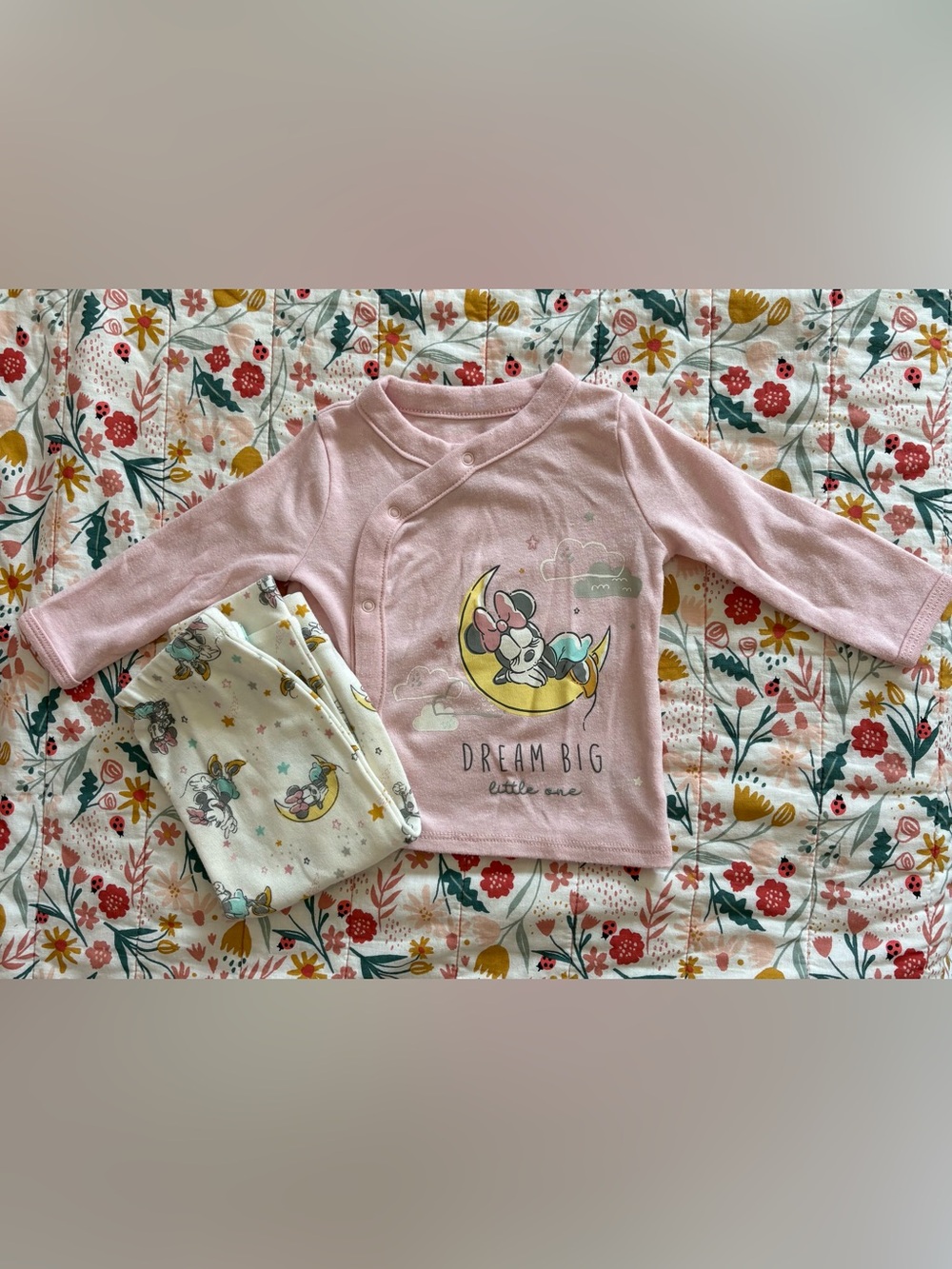 Disney Minnie Mouse Pink "Dream Big" Kids Pajama Top